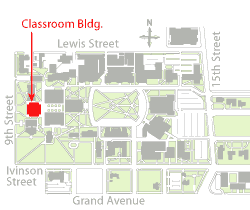 Classroom Building location map.